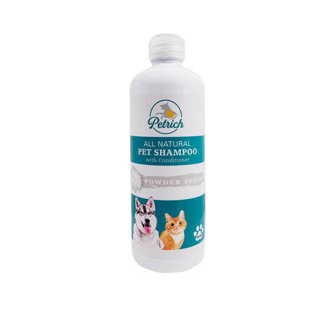 PETRICH All Natural Pet Shampoo With Conditioner Powder Fresh 500ml (1pc)